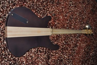 Guitarra de bajo personalizada Cuerpo de flores talladas Cuello a través del cuerpo 4 cuerdas guitarra de bajo eléctrica 4003 RIC Hardwares de oro proveedor