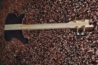Guitarra de bajo personalizada Cuerpo de flores talladas Cuello a través del cuerpo 4 cuerdas guitarra de bajo eléctrica 4003 RIC Hardwares de oro proveedor
