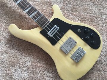 RIC BASS GUITAR 4003 Color natural en el cuello de madera de rosa con incrustación de tiburón con puentes personalizados proveedor