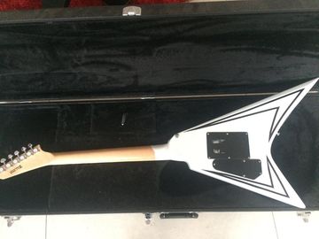 6 cuerdas LTD volante V modelo de guitarra eléctrica floyd puente de rosa de madera de rosa guitarra personalizada proveedor
