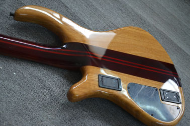 4 cuerdas de la guitarra baja eléctrica natural Alder cuerpo Cuello de arce a través del cuerpo de madera de rosa tablero de dedos RIC guitarra baja personalizada proveedor