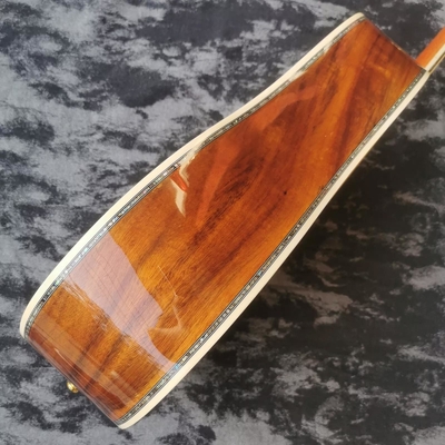 Tarjeta digital de madera de ébano personalizada de 41 pulgadas KOA, dreadnought, estilo D45 Martin, guitarra acústica con incrustación de abulón proveedor