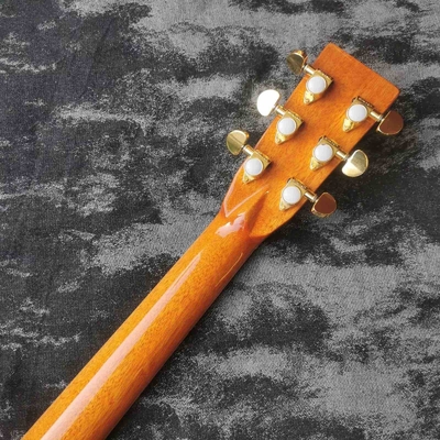 Tarjeta digital de madera de ébano personalizada de 41 pulgadas KOA, dreadnought, estilo D45 Martin, guitarra acústica con incrustación de abulón proveedor