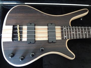 4 cuerdas de bajo de la guitarra de madera de nuez con cuerpo de ceniza Puentes originales Cuello a través del cuerpo incrustación de puntos MOP en fretboar de madera de rosa proveedor