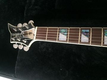 Wash6 cuerdas anormalidad de la firma modelo de la guitarra eléctrica espejo pickguard Grover sintonizador guitarra personalizada negro brillante proveedor