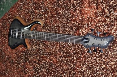 Mayones guitarra de bajo personalizada 6 cuerdas guitarra de bajo eléctrica Cuello a través del cuerpo Alder con arce en llamas Recogidas activas proveedor