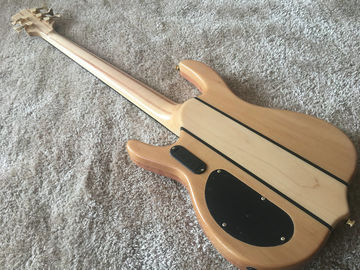 Guitarra de bajo personalizada Ken Smith bajo 5 cuerdas Cuello a través del cuerpo Hardwares dorados Wilkson puentes original Dot incrustación y acto proveedor