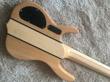 Guitarra de bajo personalizada Ken Smith bajo 5 cuerdas Cuello a través del cuerpo Hardwares dorados Wilkson puentes original Dot incrustación y acto proveedor
