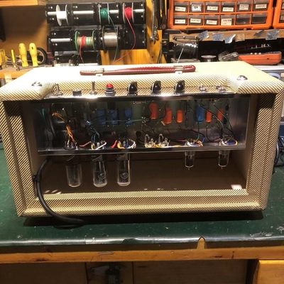 2025 Tweedle Dee Deluxe 5E3 Mods de estilo clásico con cabeza de tweed, mano pura con tablero de eyelet, 6V6GT * 2, 12AX7 * 2, 5Y3GT * 1, gran amplificador, acepta el amplificador OEM proveedor