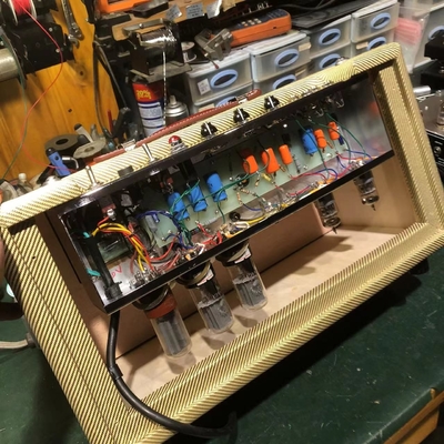2025 Tweedle Dee Deluxe 5E3 Mods de estilo clásico con cabeza de tweed, mano pura con tablero de eyelet, 6V6GT * 2, 12AX7 * 2, 5Y3GT * 1, gran amplificador, acepta el amplificador OEM proveedor