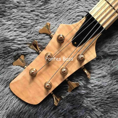 Cuello a través del cuerpo Ash madera 6 cuerdas ButterFY estilo Bajo eléctrico 940mm escala alargar proveedor
