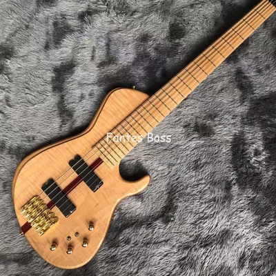 Cuello a través del cuerpo Ash madera 6 cuerdas ButterFY estilo Bajo eléctrico 940mm escala alargar proveedor
