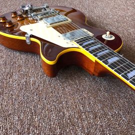 Tienda personalizada, Tiger Flame 1959 R9 LP azul jazz estándar personalizado guitarra eléctrica, guitarra artesanal, guitarra de rosebud proveedor