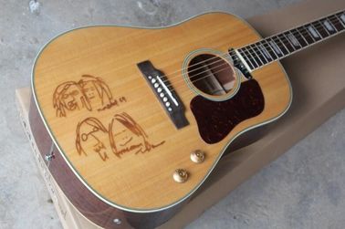 Natural Chibson G160e guitarra acústica John Lennon firma G160 guitarra acústica eléctrica dibujos superiores G160 proveedor