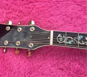 Sunburst Chibson J45 guitarra acústica de lujo Real Abalone Inlays cuerpo de madera de rosa J45 guitarra acústica eléctrica proveedor