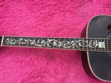 Sunburst Chibson J45 guitarra acústica de lujo Real Abalone Inlays cuerpo de madera de rosa J45 guitarra acústica eléctrica proveedor