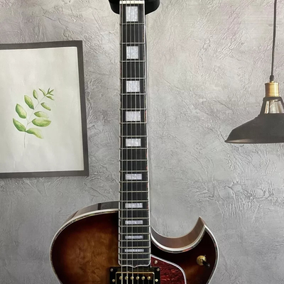 Custom Vintage Burst Byrdland Jazz Guitarra eléctrica de arce con hardware de oro proveedor