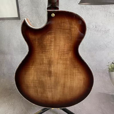 Custom Vintage Burst Byrdland Jazz Guitarra eléctrica de arce con hardware de oro proveedor