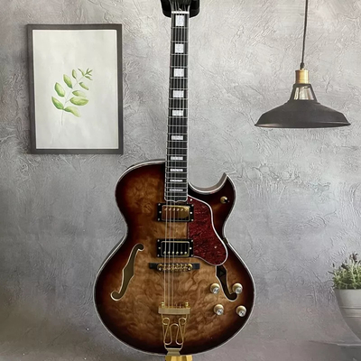 Custom Vintage Burst Byrdland Jazz Guitarra eléctrica de arce con hardware de oro proveedor