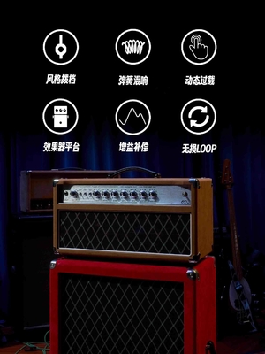 Crónica personalizada clon 2025 Overdrive Reverb 50 Watt Tubo con cable de mano Cabeza de camiseta Azul Tubos JJ 50W proveedor
