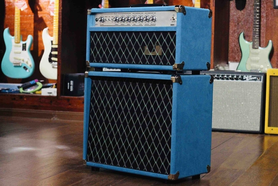 Crónica personalizada clon 2025 Overdrive Reverb 50 Watt Tubo con cable de mano Cabeza de camiseta Azul Tubos JJ 50W proveedor
