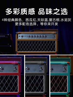 Crónica personalizada clon 2025 Overdrive Reverb 50 Watt Tubo con cable de mano Cabeza de camiseta Azul Tubos JJ 50W proveedor