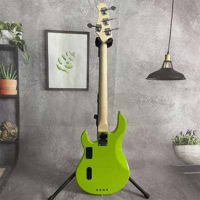 Guitarra de bajo eléctrica Stingray de 4 cuerdas en verde con pickguard blanco proveedor