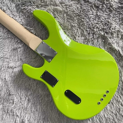 Guitarra de bajo eléctrica Stingray de 4 cuerdas en verde con pickguard blanco proveedor