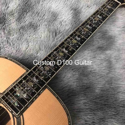Deluxe Solid Rosewood Reverso 41 pulgadas D100aa Tipo de abeto grabado Guitarra acústica Abalone Inlay proveedor