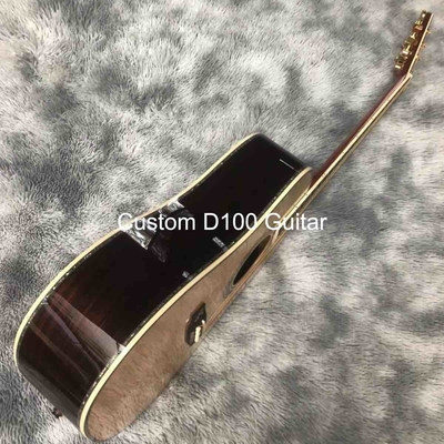 Deluxe Solid Rosewood Reverso 41 pulgadas D100aa Tipo de abeto grabado Guitarra acústica Abalone Inlay proveedor