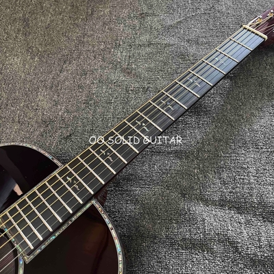 Guitarra acústica de salón folk clásico de madera de rosa india sólida de 38 pulgadas B/S OO cuerpo en color Sunburst proveedor