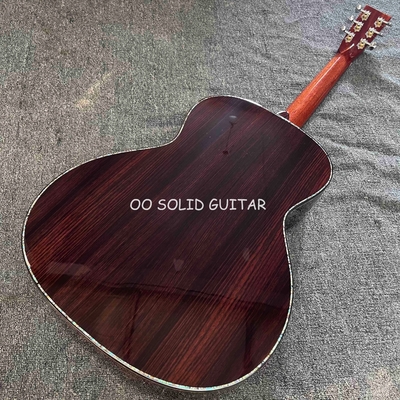 Guitarra acústica de salón folk clásico de madera de rosa india sólida de 38 pulgadas B/S OO cuerpo en color Sunburst proveedor