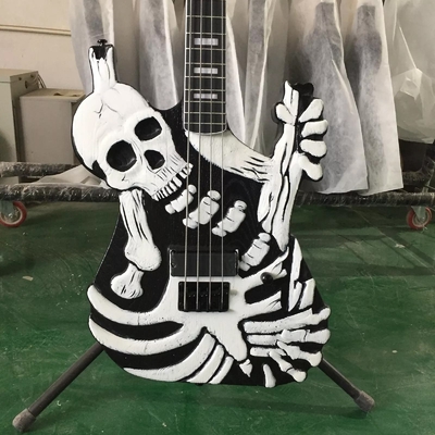 Fábrica George Lynch Cráneo Esqueleto 4 cuerdas Bajo eléctrico Guitarra Bajo cuerpo proveedor