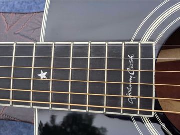 Guitarra acústica D35 Johnny Cash firma guitarra acústica eléctrica guitarra acústica de tope sólido D35 BK guitarra proveedor