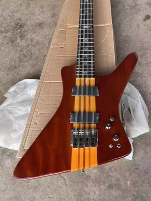 Custom 24 Frets Cuello A través del Cuerpo Abalone Cuello Inlay 8 Cuerdas Guitarra Bajo Eléctrica proveedor