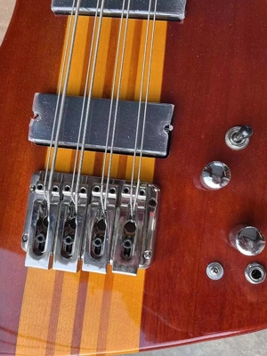Custom 24 Frets Cuello A través del Cuerpo Abalone Cuello Inlay 8 Cuerdas Guitarra Bajo Eléctrica proveedor