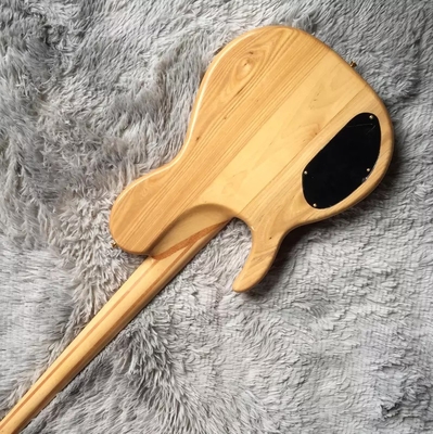 5 cuerdas personalizadas Cuello a través del cuerpo Burl Maple Top Guitarra Bajo Eléctrica proveedor