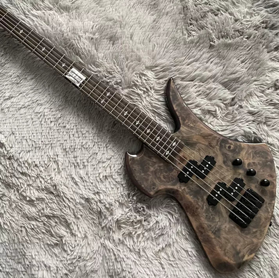 5 cuerdas personalizadas Cuello a través del cuerpo Burl Maple Top Cuerpo especial Bajo eléctrico proveedor