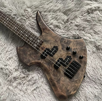 5 cuerdas personalizadas Cuello a través del cuerpo Burl Maple Top Cuerpo especial Bajo eléctrico proveedor
