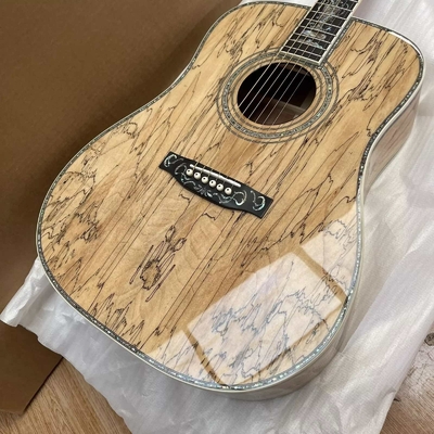 Guitarra acústica de tipo D de color de arce de 41 pulgadas con incrustaciones de ébano proveedor