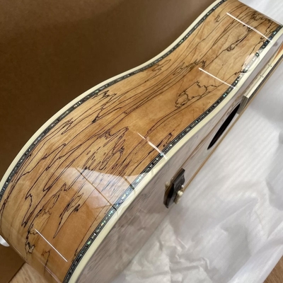 Guitarra acústica de tipo D de color de arce de 41 pulgadas con incrustaciones de ébano proveedor