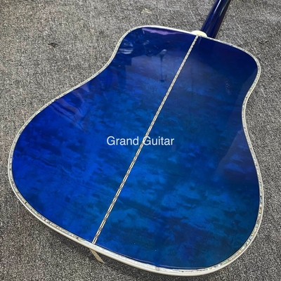 Guitarra acústica GB-Viper azul paloma 41 pulgadas D cuerpo Abalone incrustación de unión proveedor