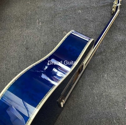 Guitarra acústica GB-Viper azul paloma 41 pulgadas D cuerpo Abalone incrustación de unión proveedor