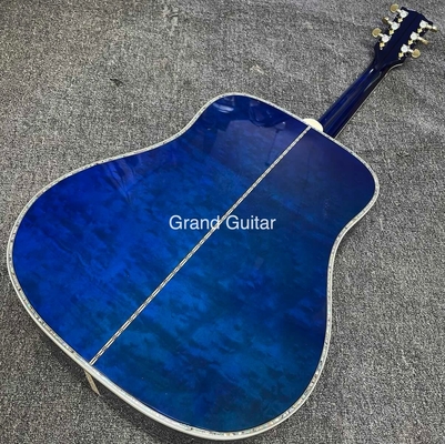 Guitarra acústica GB-Viper azul paloma 41 pulgadas D cuerpo Abalone incrustación de unión proveedor