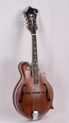 Custom Grand Esculpido a mano de abeto sólido Top 8 cuerdas estilo F Mandolin, acepta Mandolin OEM proveedor