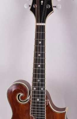 Custom Grand Esculpido a mano de abeto sólido Top 8 cuerdas estilo F Mandolin, acepta Mandolin OEM proveedor