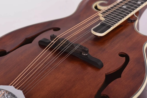 Custom Grand Esculpido a mano de abeto sólido Top 8 cuerdas estilo F Mandolin, acepta Mandolin OEM proveedor