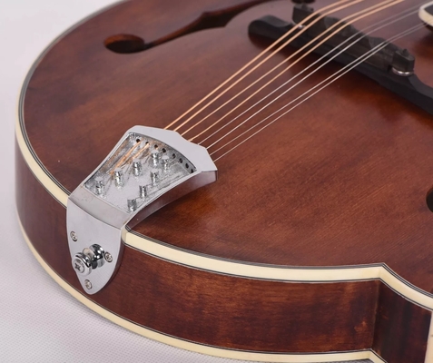 Custom Grand Esculpido a mano de abeto sólido Top 8 cuerdas estilo F Mandolin, acepta Mandolin OEM proveedor
