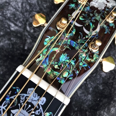Guitarra acústica de madera sólida retro de 41 pulgadas tipo D Abalone Inlay Fingerboard de ébano proveedor
