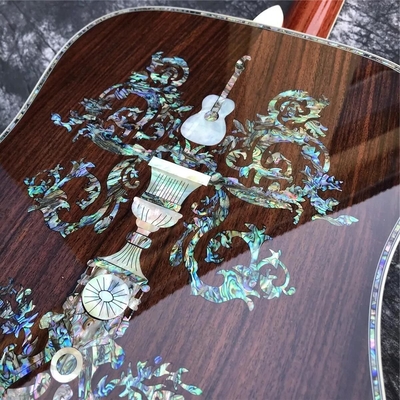 Guitarra acústica de madera sólida retro de 41 pulgadas tipo D Abalone Inlay Fingerboard de ébano proveedor